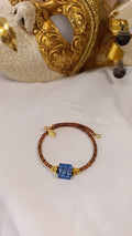 Azzurro Nero Wikkelarmband