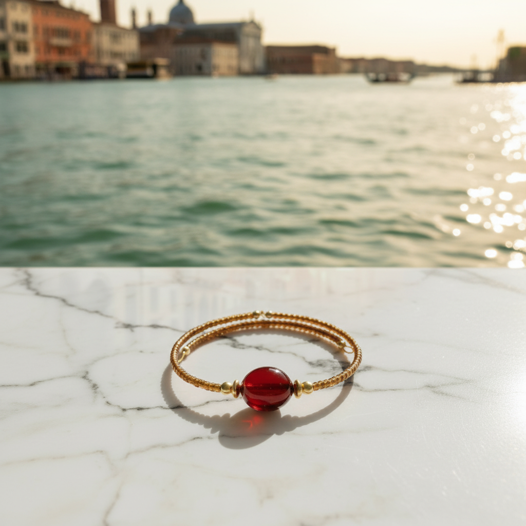Enkele Rosso Venezia armband productfoto