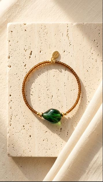 Laguna verde wikkelarmband